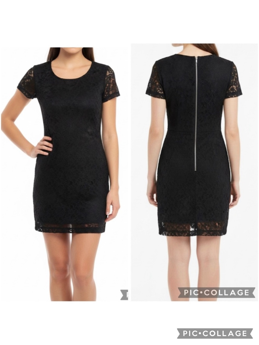 Banana Republic Factory Dress Lace Mini Black Sheath 2 Cocktail Party LBD